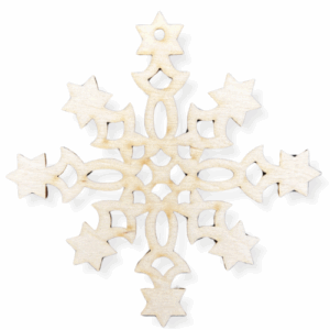 Drewniana zawieszka śnieżynka płatek śniegu na choinkę ze sklejki 1szt