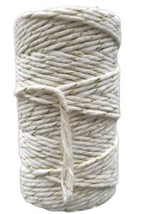 Sznurek bawełniany skręcany ZŁOTA NITKA NATURALNY 60m 2mm