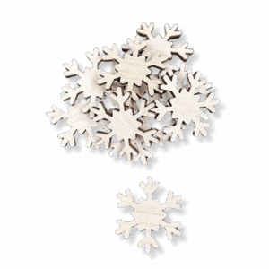 Drewniana śnieżynka śnieg ŚNIEŻKA 1 3cm zestaw 10szt scrapki ze sklejki