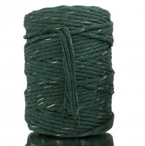 ZŁOTA NITKA Sznurek bawełniany  100m 3mm zielony