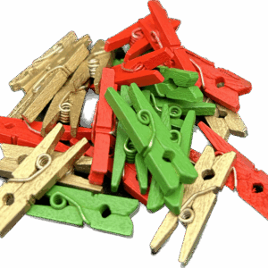 Klamerki spinacze drewniane ozdobne mix kolorów