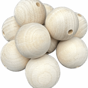 Korale kulki drewniane surowe decoupage 30mm 10szt