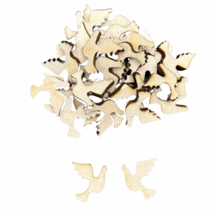 Scrapki gołąb gołębie drewniane 10szt ozdobne ślub