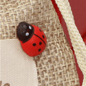 Woreczek jutowy z biedronką 1szt.