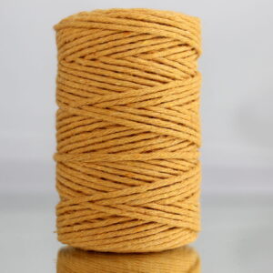 Sznurek bawełniany skręcany MUSZTARDOWY 60m 2mm