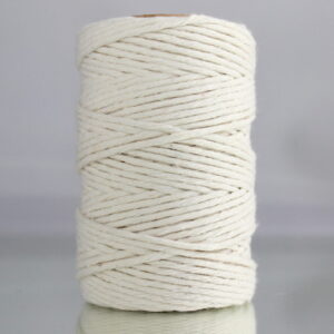 Sznurek bawełniany skręcany NATURALNY 60m 2mm