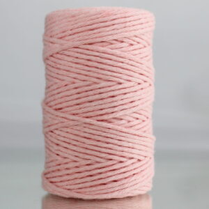 Sznurek bawełniany skręcany RÓŻOWY 60m 2mm