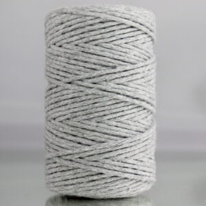 Sznurek bawełniany skręcany SZARY 60m 2mm