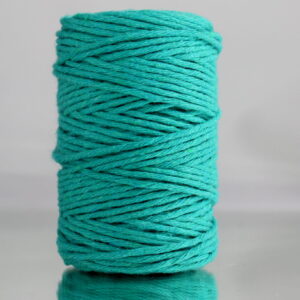Sznurek bawełniany skręcany SZMARAGDOWY 60m 2mm