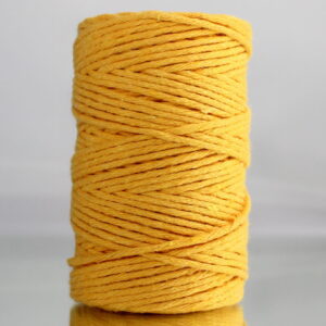 Sznurek bawełniany skręcany ŻÓŁTY 60m 2mm