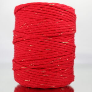 ZŁOTA NITKA Sznurek bawełniany 100m 3mm czerwony