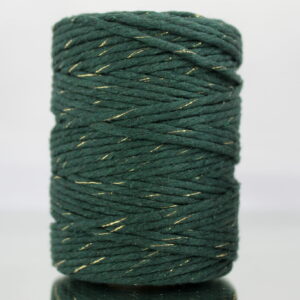 ZŁOTA NITKA Sznurek bawełniany  100m 3mm zielony