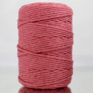 Sznurek bawełniany skręcany  BRUDNY RÓŻ 100m 3mm