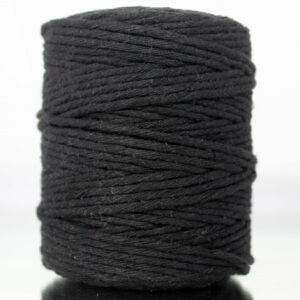 Sznurek bawełniany skręcany CZARNY 100m 3mm