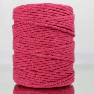 Sznurek bawełniany skręcany MALINOWY 100m 3mm
