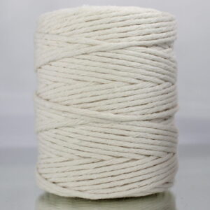 Sznurek bawełniany skręcany NATURALNY 100m 3mm