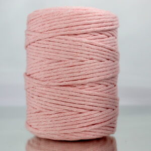 Sznurek bawełniany skręcany RÓŻOWY 100m 3mm