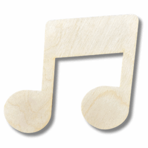 Drewniana nuta nutka dekor decoupage ozdoba ze sklejki muzyka dźwięk 1szt
