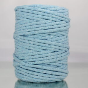 Sznurek bawełniany skręcany BŁĘKITNY 50m 5mm