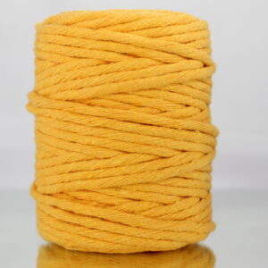 Sznurek bawełniany skręcany ŻÓŁTY 50m 5mm