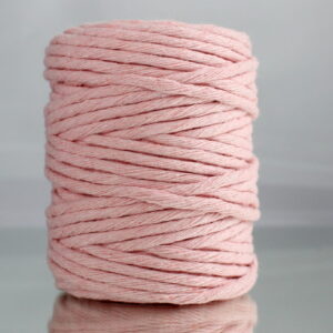 Sznurek bawełniany skręcany RÓŻOWY 50m 5mm