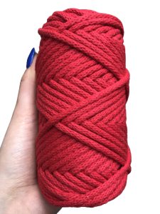 WAS Sznurek bawełniany z rdzeniem czerwony 50m 5mm WAS