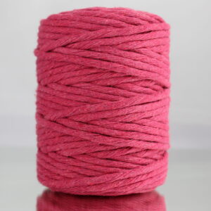 Sznurek bawełniany skręcany MALINOWY 50m 5mm