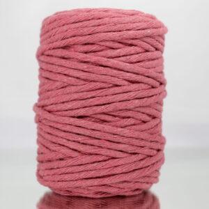 Sznurek bawełniany skręcany BRUDNY RÓŻ 50m 5mm