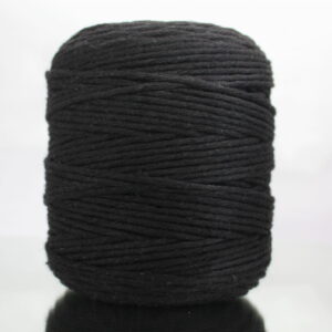 Sznurek bawełniany do makramy CZARNY 200m 3mm