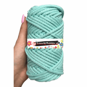 WAS Sznurek bawełniany z rdzeniem seledynowy/miętowy 50m 5mm WAS