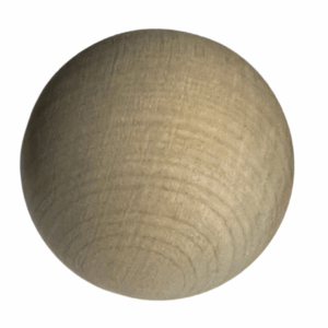 Korale kulki drewniane surowe decoupage bez otworu 50mm