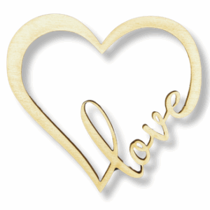 Serce love drewniane sklejka serduszko dekor baza decoupage ozdoba 1szt