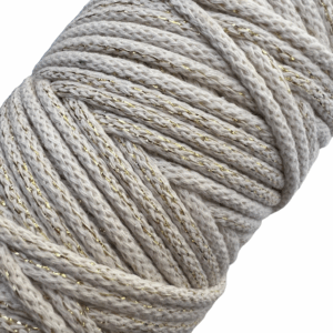 WAS ZŁOTA NITKASznurek bawełniany z rdzeniem kość słoniowa 100m 5mm WAS ZŁOTA NITKA