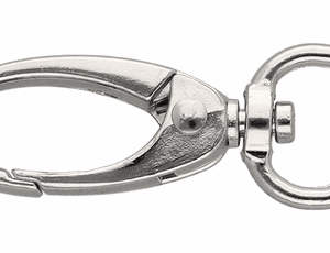 Karabińczyk metalowy 13 mm krab nikiel połysk