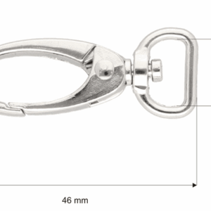 Karabińczyk metalowy 13 mm krab nikiel połysk