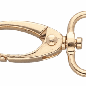 Karabińczyk metalowy 20 mm krab jasne złoto