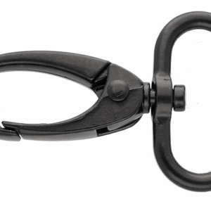 Karabińczyk metalowy 20 mm krab czarny mat