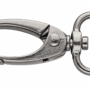 Karabińczyk metalowy 15 mm krab czarny nikiel