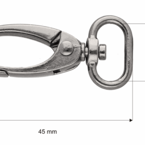 Karabińczyk metalowy 15 mm krab czarny nikiel