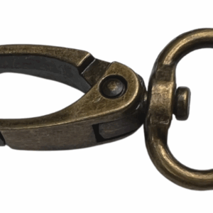 Karabińczyk metalowy 20 mm krab stare złoto