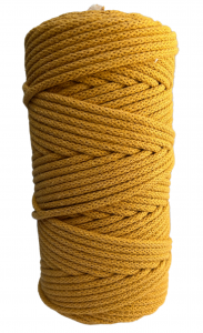 WAS Sznurek bawełniany z rdzeniem 100m 5mm - musztardowy WAS