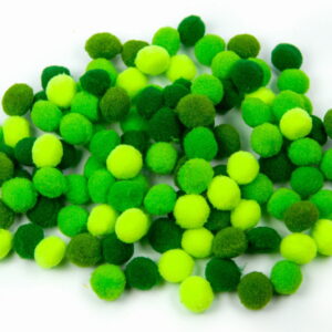 Pompony 1 cm 100 sztuk ZIELONE