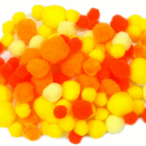 Pompony 1 cm 100 sztuk ŻÓŁTE