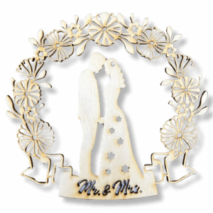 Drewniana para młoda ze sklejki dekor na ślub wesele 1szt zakochani ozdoba