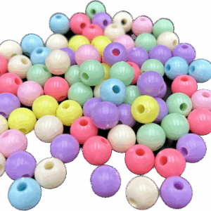 Korale plastikowe pastelowe mix