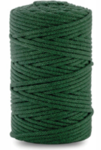 WAS Sznurek bawełniany z rdzeniem 100m 3mm BUTELKOWA ZIELEŃ WAS