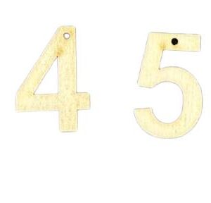 Drewniane cyfry cyferki do zegara 10szt scrapki