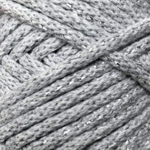 WAS Sznurek bawełniany z rdzeniem SREBRNA NITKA szary 20m 5mm WAS