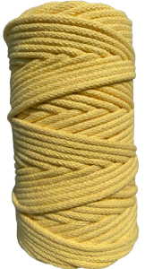 WAS Sznurek bawełniany z rdzeniem 100m 5mm - jasny żółty WAS