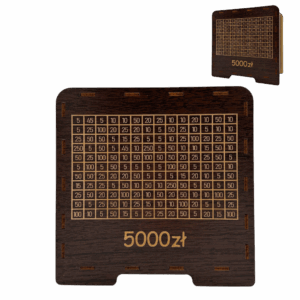 Skarbonka wykreślanka 5000 zł kolor WENGE